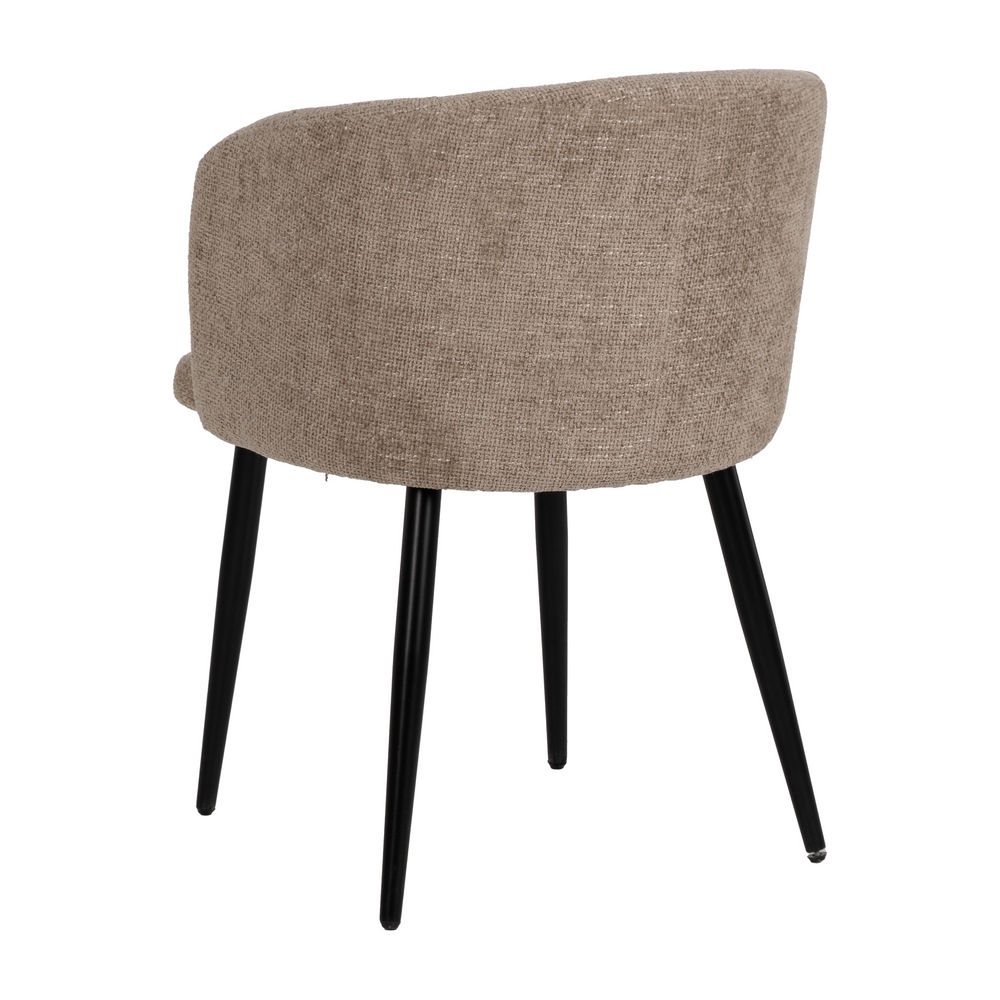 SILLA BEIGE TEJIDO-METAL SALÓN 53 X 53 X 77 CM - Imagen 3
