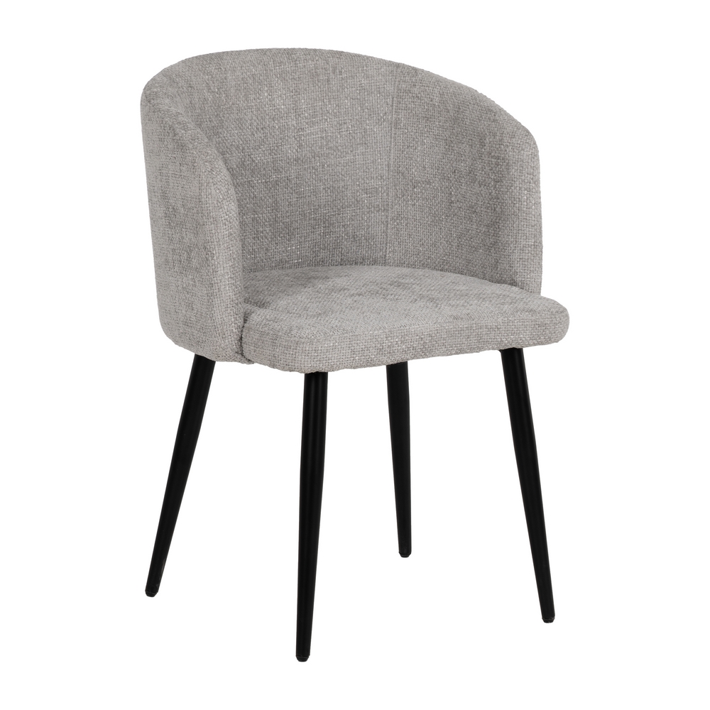 SILLA GRIS TEJIDO-METAL SALÓN 53 X 53 X 77 CM