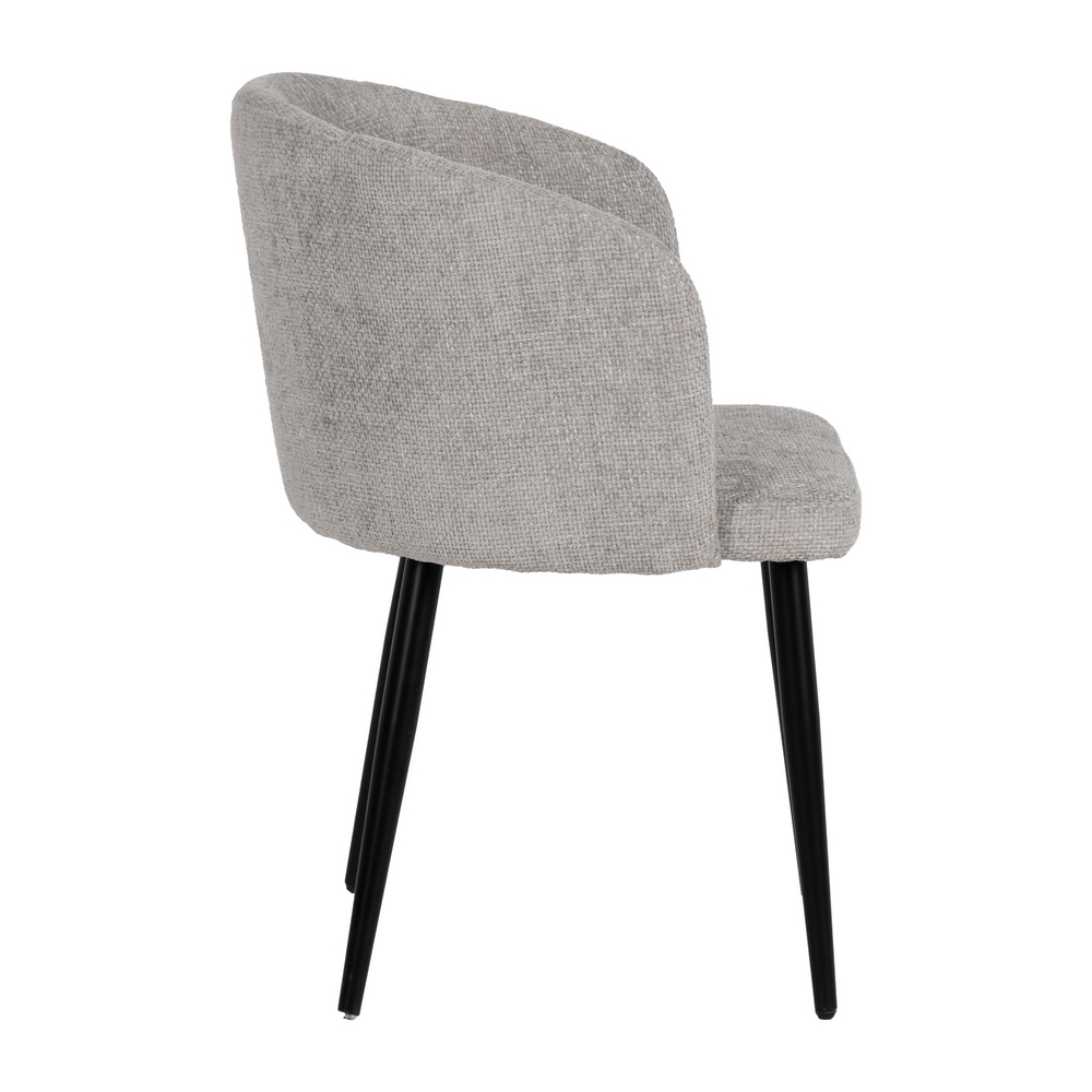 SILLA GRIS TEJIDO-METAL SALÓN 53 X 53 X 77 CM - Imagen 2