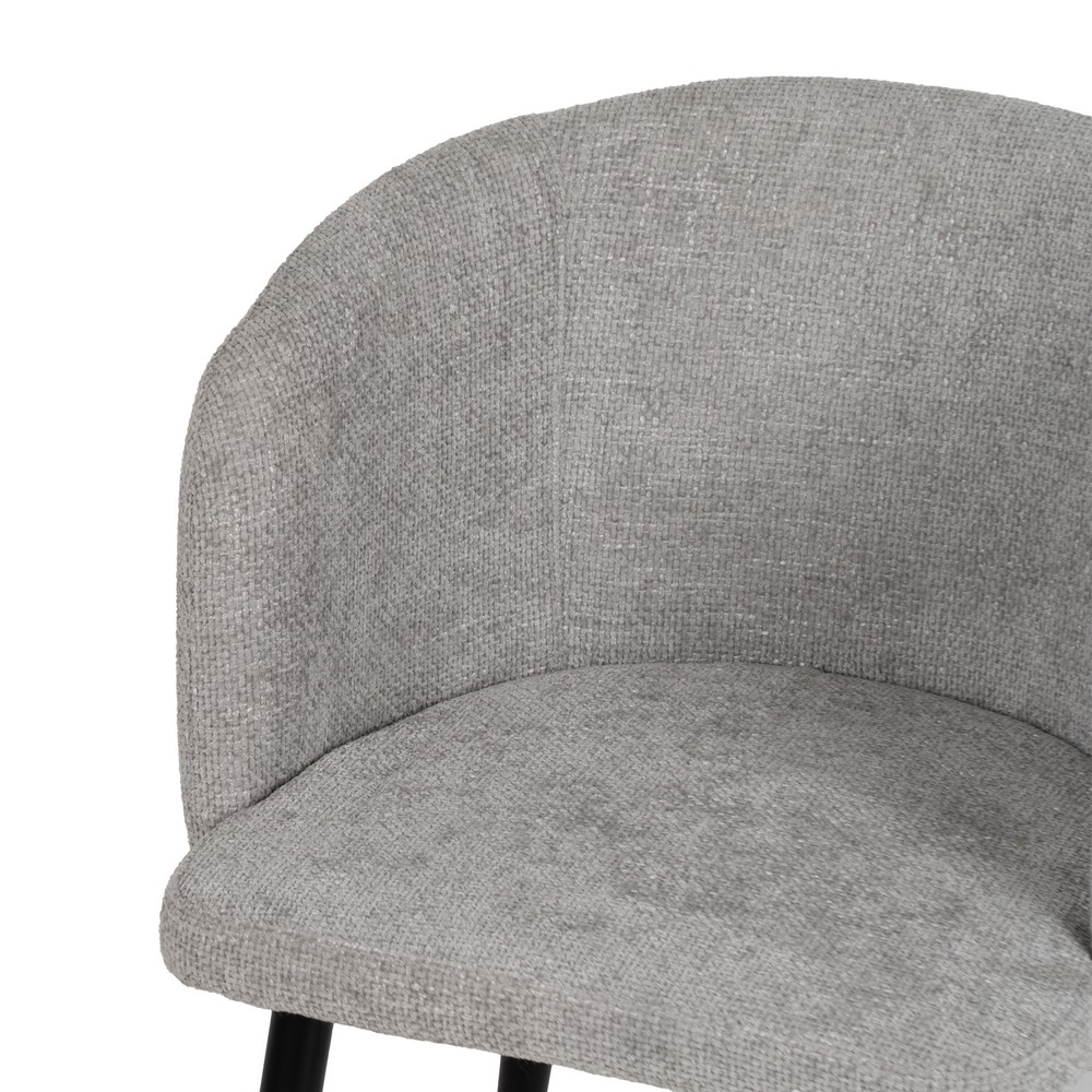 SILLA GRIS TEJIDO-METAL SALÓN 53 X 53 X 77 CM - Imagen 5