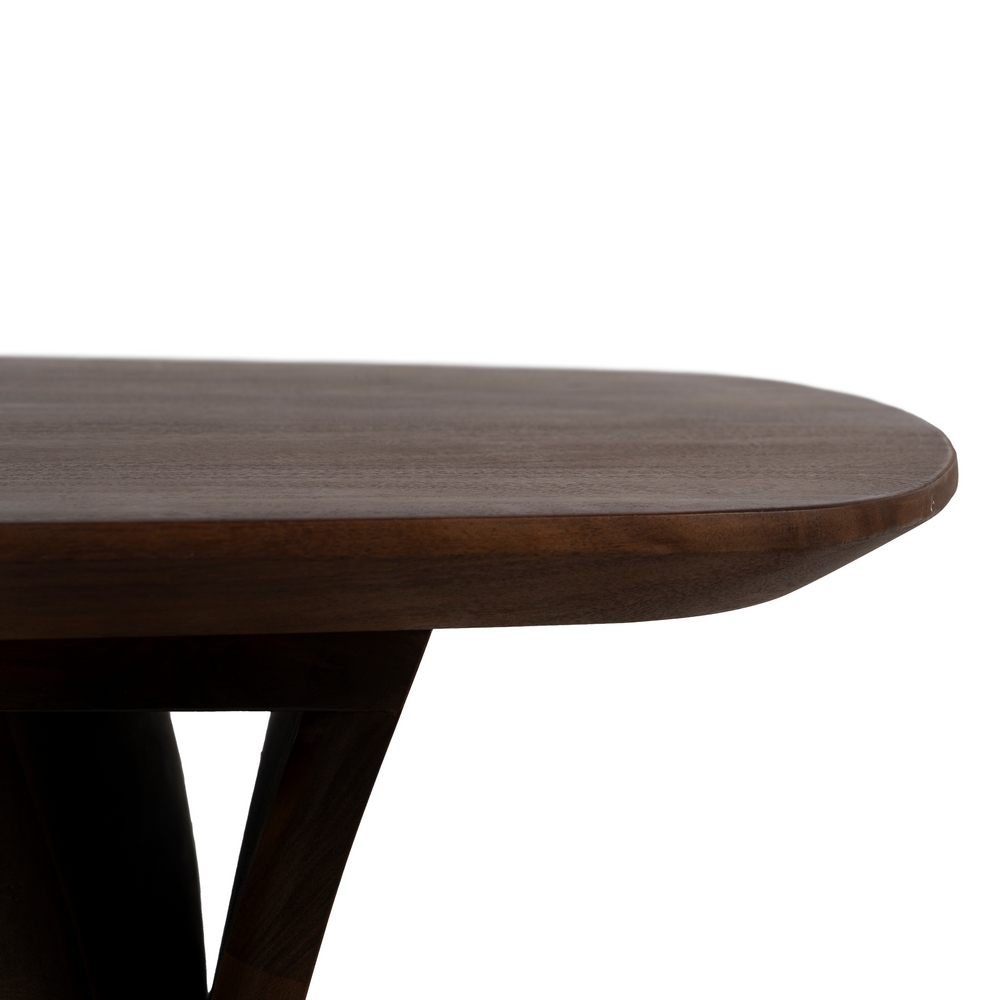 MESA CENTRO MARRÓN MADERA DE ACACIA 130 X 70 X 40 CM - Imagen 4