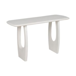 CONSOLA BLANCO ROZADO MADERA DE ACACIA 130 X 46 X 76 CM
