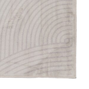 ALFOMBRA GEOMÉTRICO BEIGE VISCOSA 160 X 230 CM