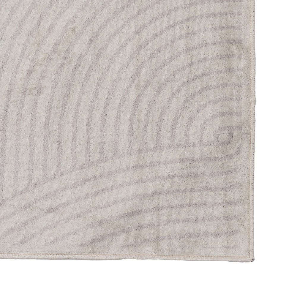 ALFOMBRA GEOMÉTRICO BEIGE VISCOSA 200 X 300 CM