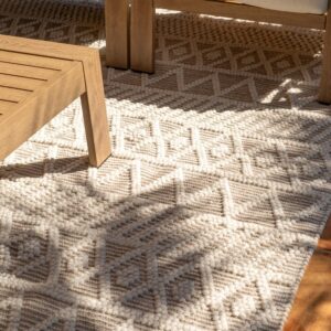 ALFOMBRA CREMA TEJIDO DECORACIÓN 200 X 300 CM