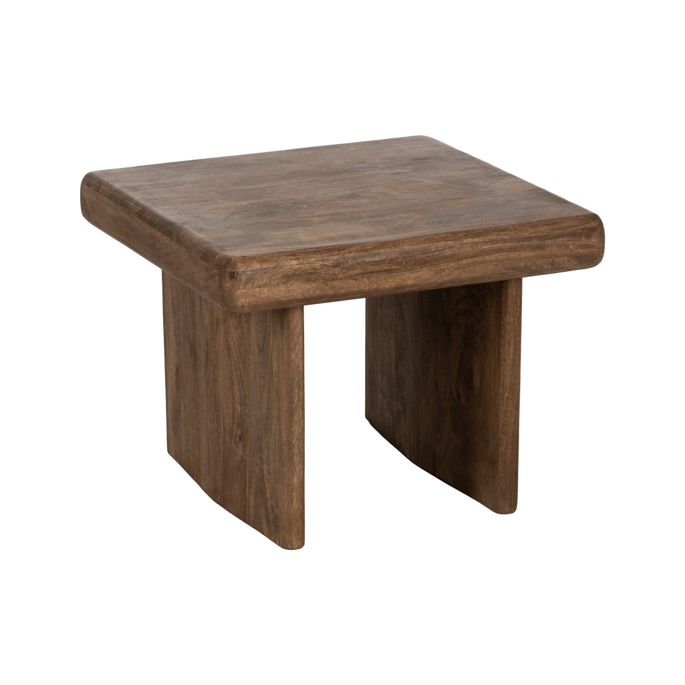 MESA CENTRO MARRÓN MADERA DE MANGO SALÓN 60 X 60 X 45 CM - Imagen 2