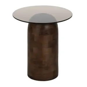 MESA CENTRO MIEL MADERA DE MANGO 50 X 50 X 56 CM