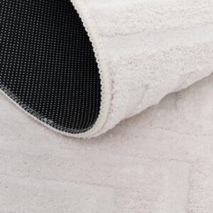 ALFOMBRA GEOMÉTRICO CRUDO POLIESTER 200 X 1