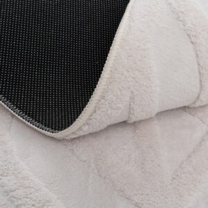 ALFOMBRA GEOMÉTRICO CRUDO POLIESTER 160 X 1