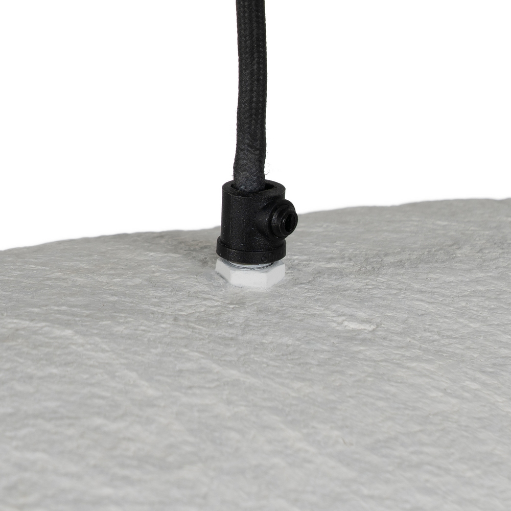 LÁMPARA TECHO BLANCO-ORO PAPEL MACHÉ 53 X 39 X 18 CM - Imagen 4