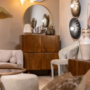 ARMARIO MARRÓN MADERA DE MANGO SALÓN 104 X 45 X 110 CM