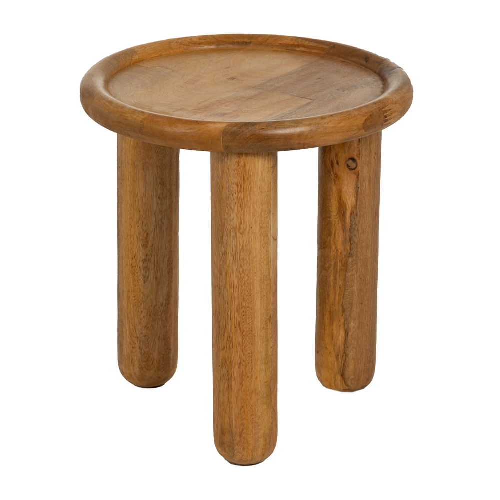 MESITA NATURAL MADERA DE MANGO 42 X 42 X 46 CM - Imagen 2