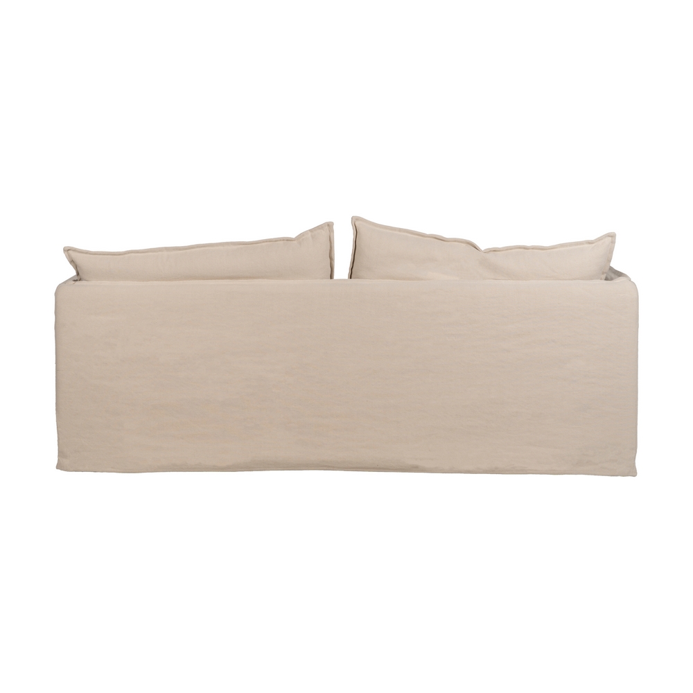 SOFÁ 3 PLAZAS CREMA TEJIDO-MADERA 210 X 97 X 89 CM - Imagen 3