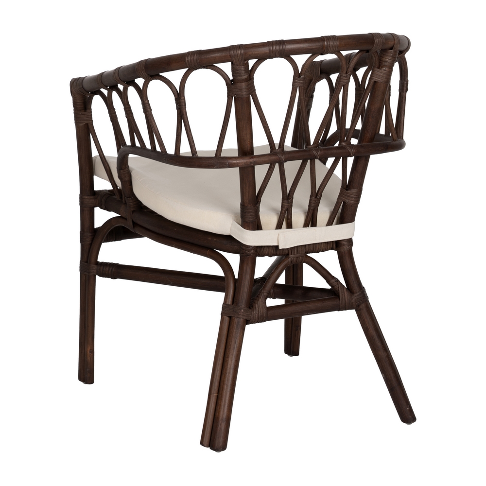 SILLA MARRÓN RATÁN SALÓN 58 X 59 X 78 CM - Imagen 3