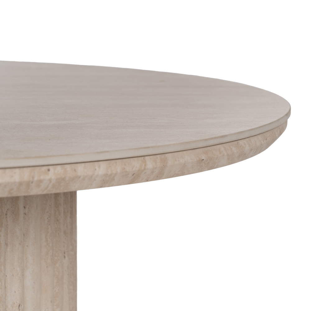 MESA CENTRO BEIGE PIEDRA MDF DECORACIÓN 70 X 70 X 38,50 CM - Imagen 4