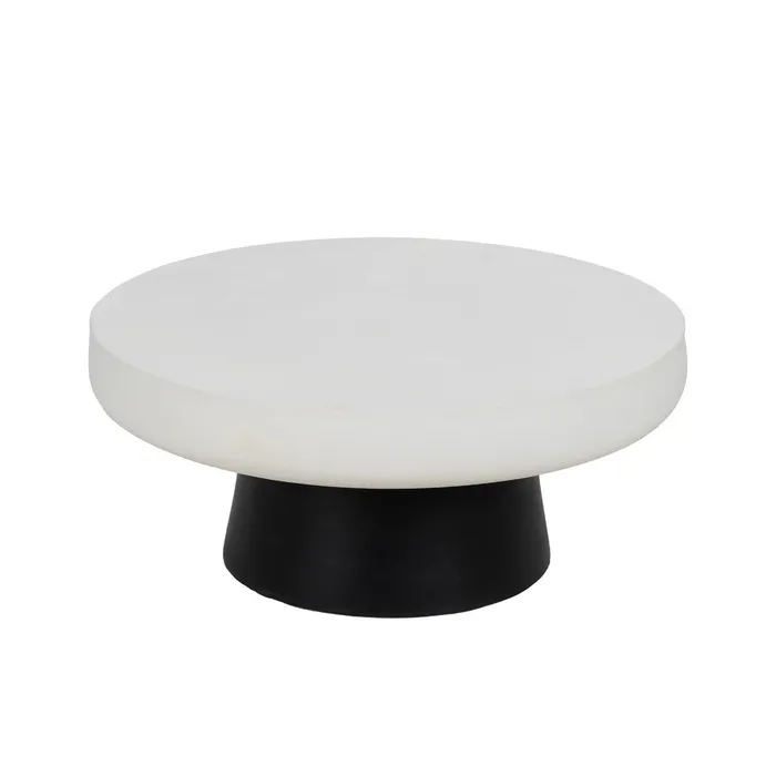 MESA CENTRO BLANCO-NEGRO MAGNESIO 91 X 91 X 39 CM