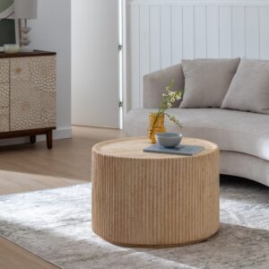 MESA CENTRO BEIGE MAGNESIO 67 X 67 X 46 CM