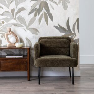 SILLÓN BEIGE TEJIDO-MADERA SALÓN 72 X 72 X 73 CM