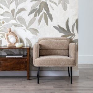 SILLÓN VERDE TEJIDO-MADERA SALÓN 72 X 72 X 73 CM