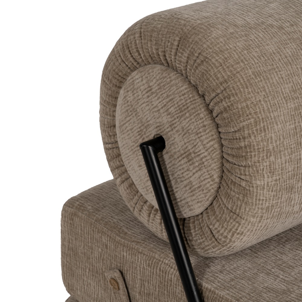 SOFÁ BEIGE TEJIDO-MADERA SALÓN 89 X 101 X 71 CM - Imagen 4