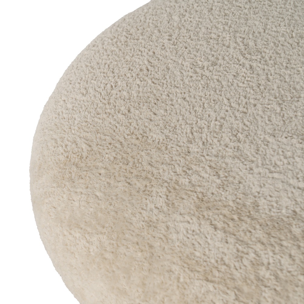 PUF BEIGE TEJIDO SALÓN 41 X 41 X 43 CM - Imagen 2