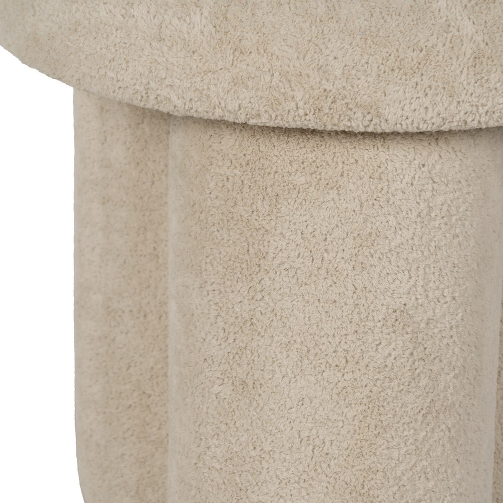 PUF BEIGE TEJIDO SALÓN 41 X 41 X 43 CM - Imagen 5