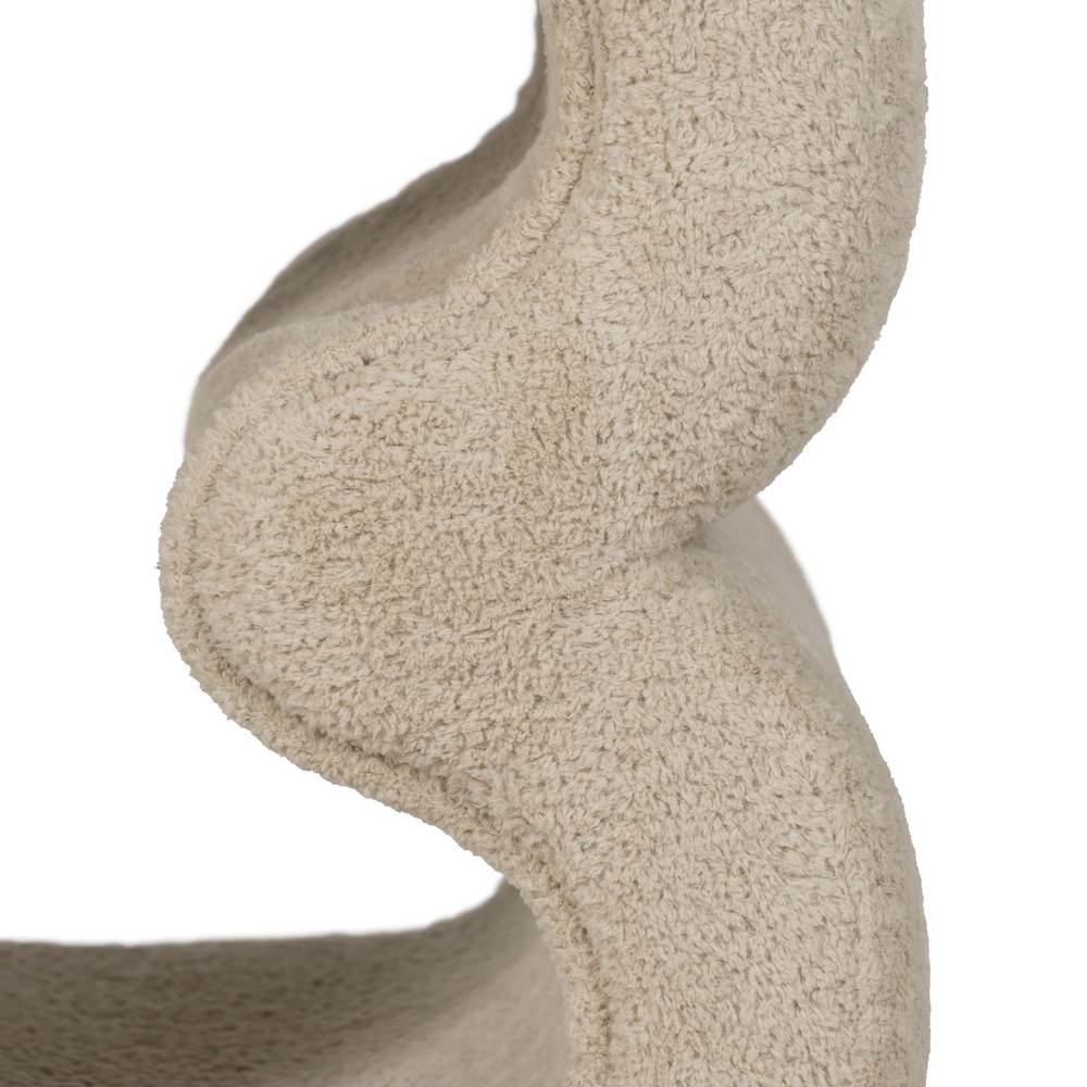 PUF BEIGE TEJIDO SALÓN 45 X 42 X 42 CM - Imagen 5