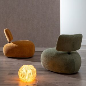 SILLÓN MOSTAZA TEJIDO SALÓN 67 X 73 X 67 CM