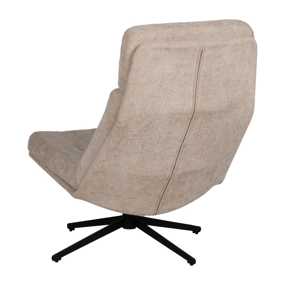 SILLÓN GIRATORIO BEIGE TEJIDO-METAL 65 X 98 X 93 CM - Imagen 3