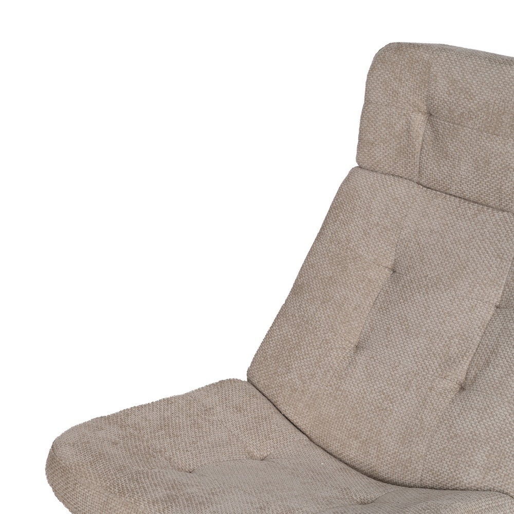 SILLÓN GIRATORIO BEIGE TEJIDO-METAL 65 X 98 X 93 CM - Imagen 5