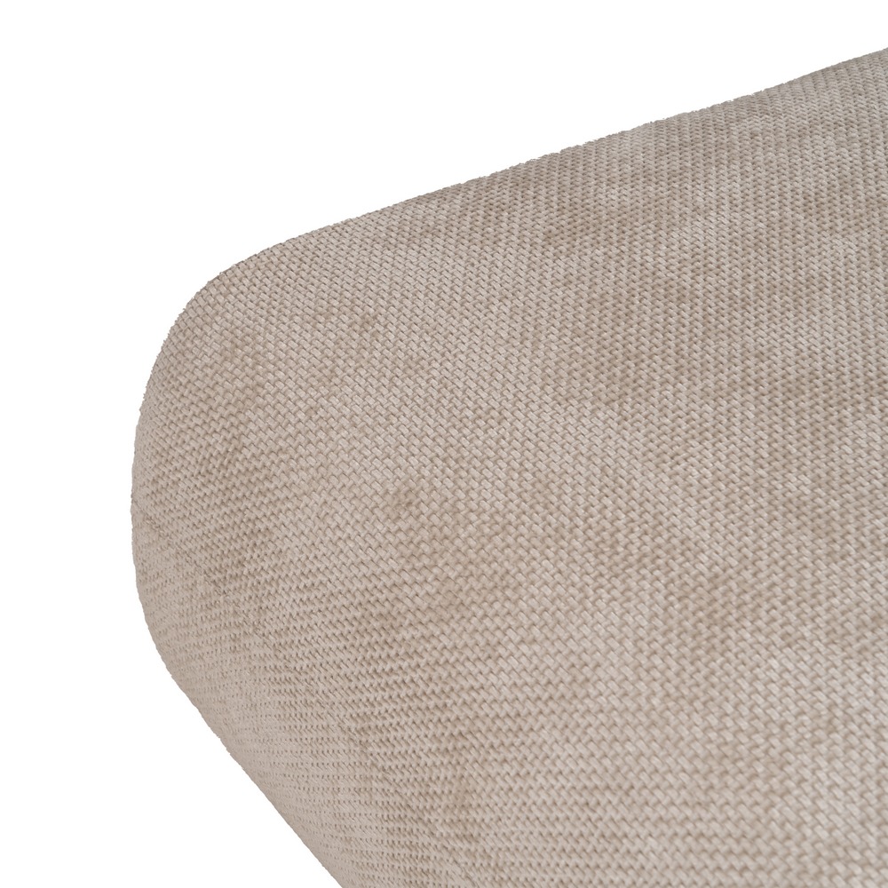 PUF BEIGE TEJIDO SALÓN 66 X 87 X 39 CM - Imagen 3