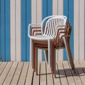 SILLA VERDE POLIPROPILENO CONTRACT 57 X 57 X 78 CM