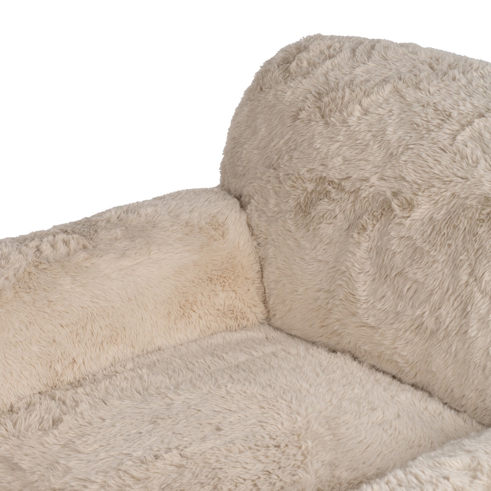 SILLÓN BEIGE TEJIDO 124 X 107 X 79,50 CM - Imagen 5