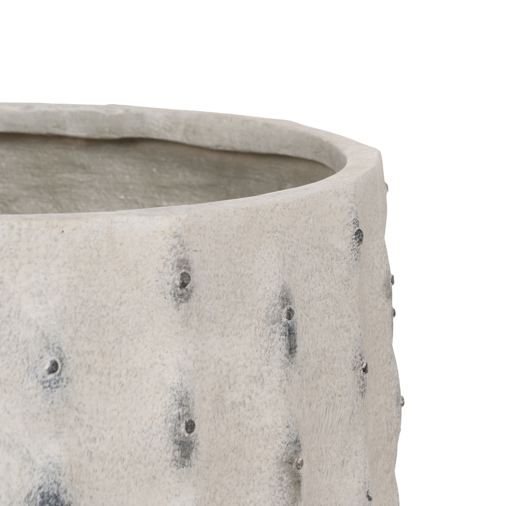 S/3 MACETERO CREMA MAGNESIO DECORACIÓN 43,50 X 43,50 X 43,50 - Imagen 5