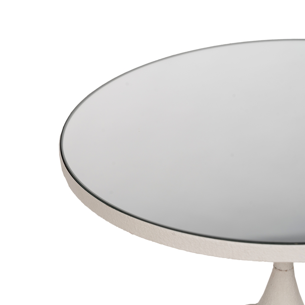 MESITA BLANCO METAL-ESPEJO 45 X 45 X 46 CM - Imagen 2