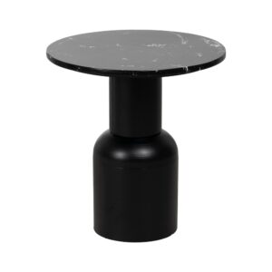 MESITA NEGRO METAL-MÁRMOL 45 X 45 X 46 CM