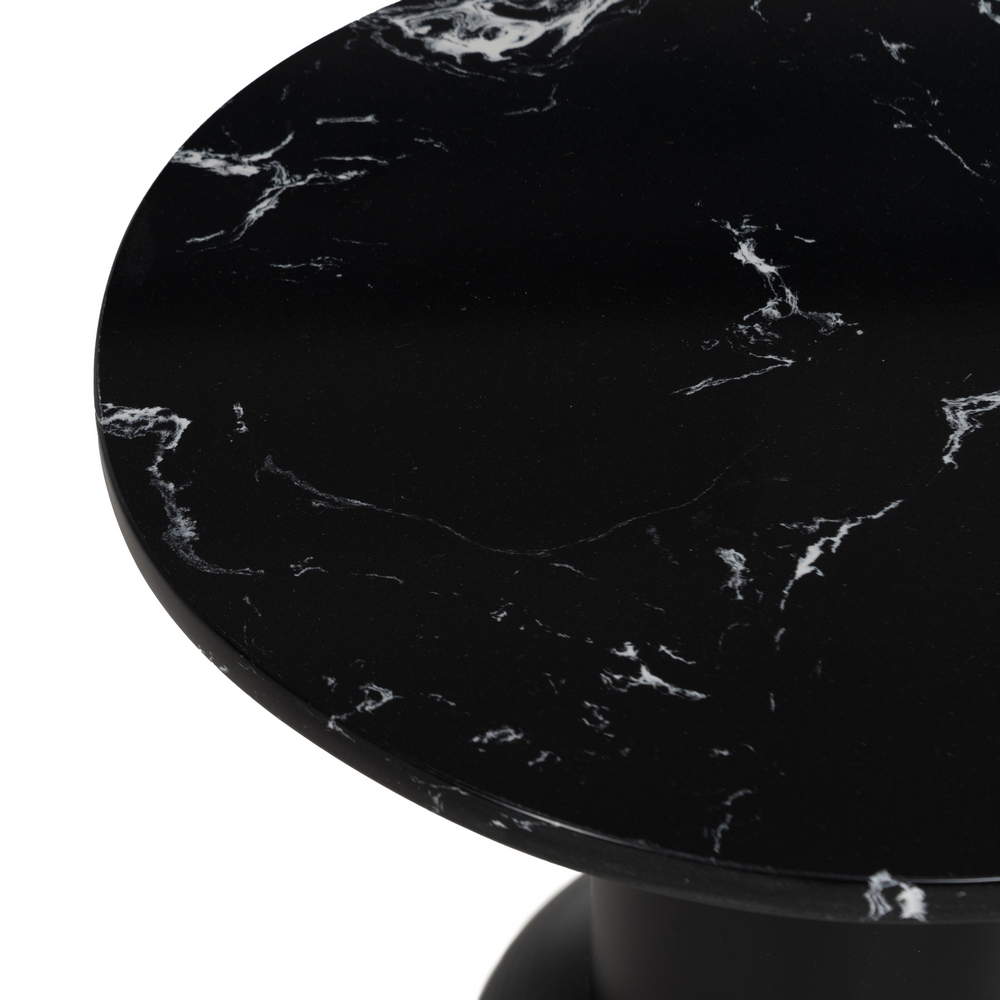MESITA NEGRO METAL-MÁRMOL 40 X 40 X 54 CM - Imagen 2