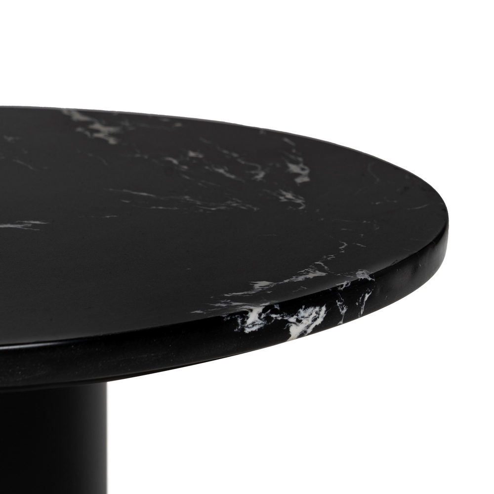 MESITA NEGRO METAL-MÁRMOL 40 X 40 X 54 CM - Imagen 4