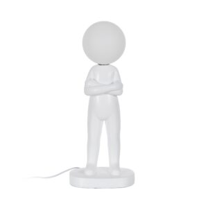 LÁMPARA MESA FIGURA BLANCO RESINA 18