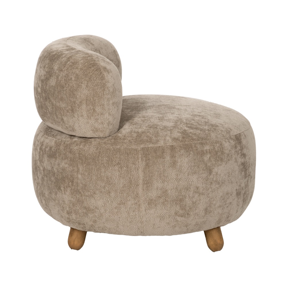 SILLÓN TAUPE MADERA DE ABEDUL SALÓN 78 X 82 X 71 CM - Imagen 2