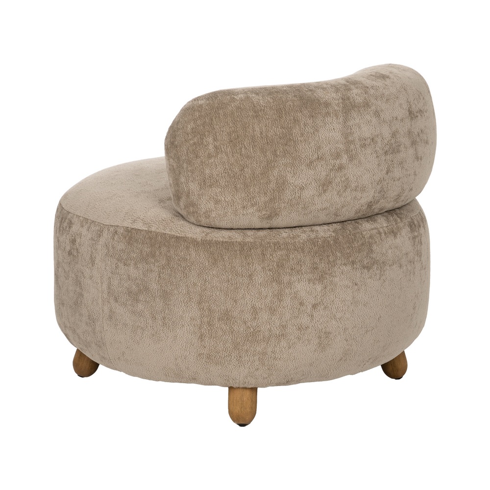 SILLÓN TAUPE MADERA DE ABEDUL SALÓN 78 X 82 X 71 CM - Imagen 3