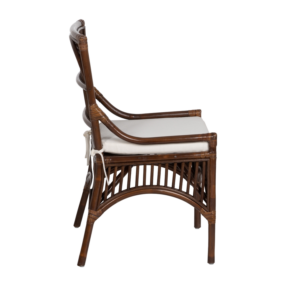 SILLA MARRÓN FIBRA NATURAL SALÓN 57 X 57 X 90 CM - Imagen 2