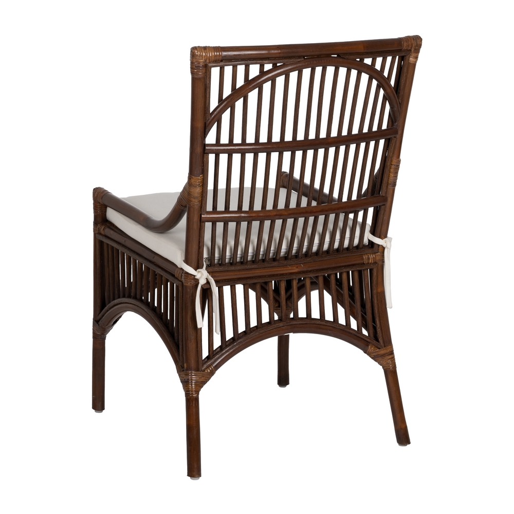 SILLA MARRÓN FIBRA NATURAL SALÓN 57 X 57 X 90 CM - Imagen 3