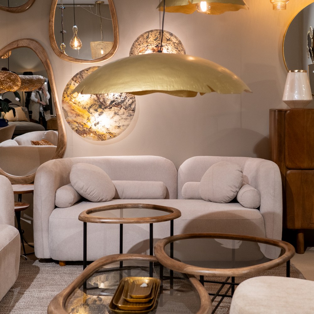 SOFÁ 2 PLAZAS BEIGE TEJIDO-MADERA 176 X 88 X 72 CM - Imagen 2