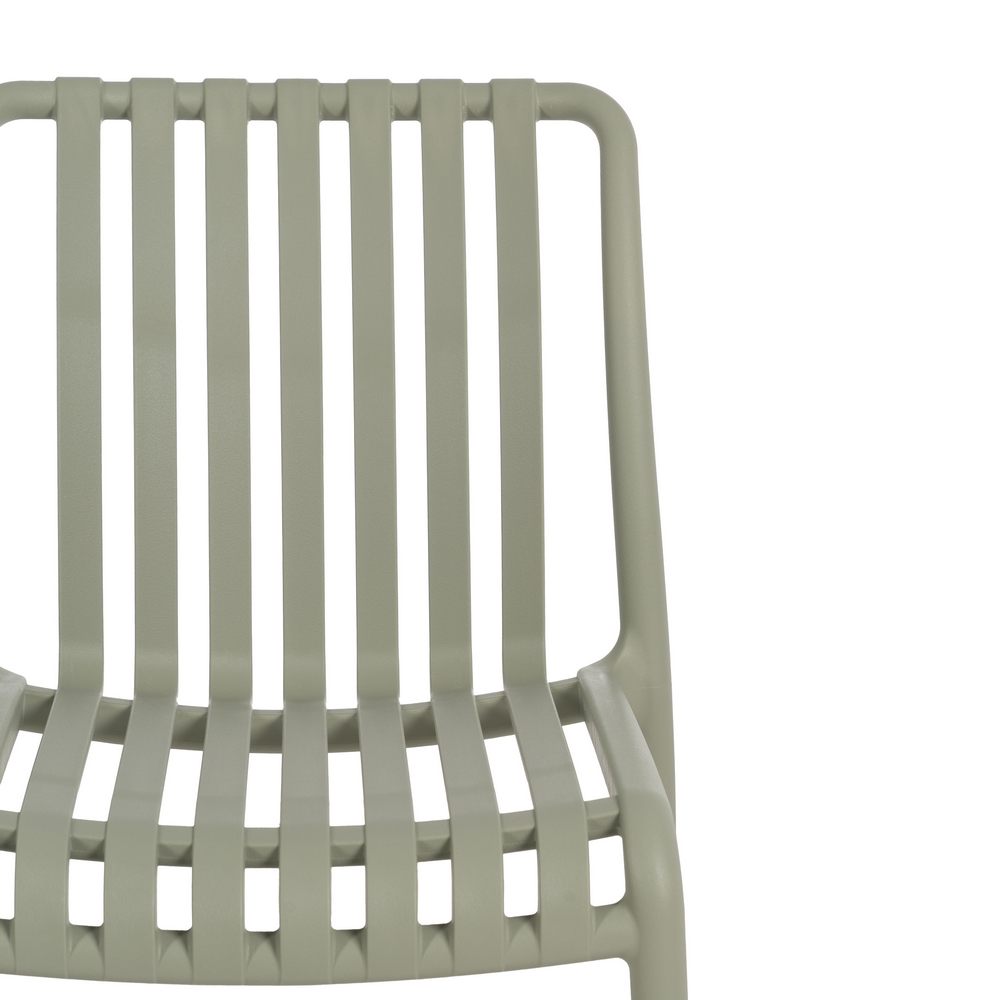 SILLA VERDE POLIPROPILENO EXTERIOR 50 X 58 X 80 CM - Imagen 5