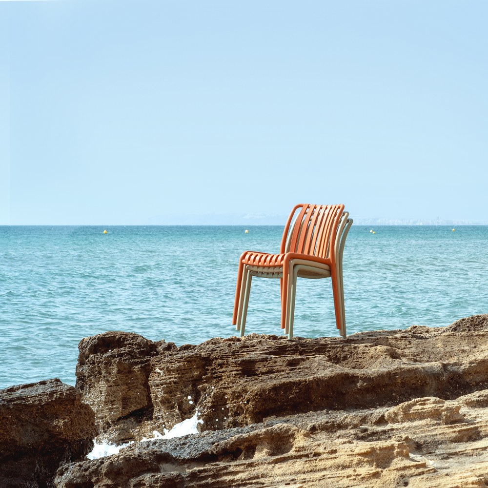 SILLA TERRACOTA POLIPROPILENO EXTERIOR 50 X 58 X 80 CM - Imagen 2