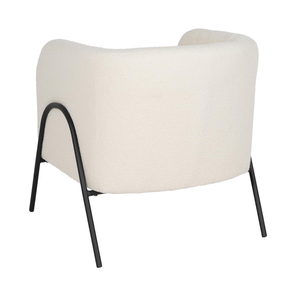 SILLÓN BLANCO TEJIDO-METAL SALÓN 68 X 66 X 74 CM - Imagen 3