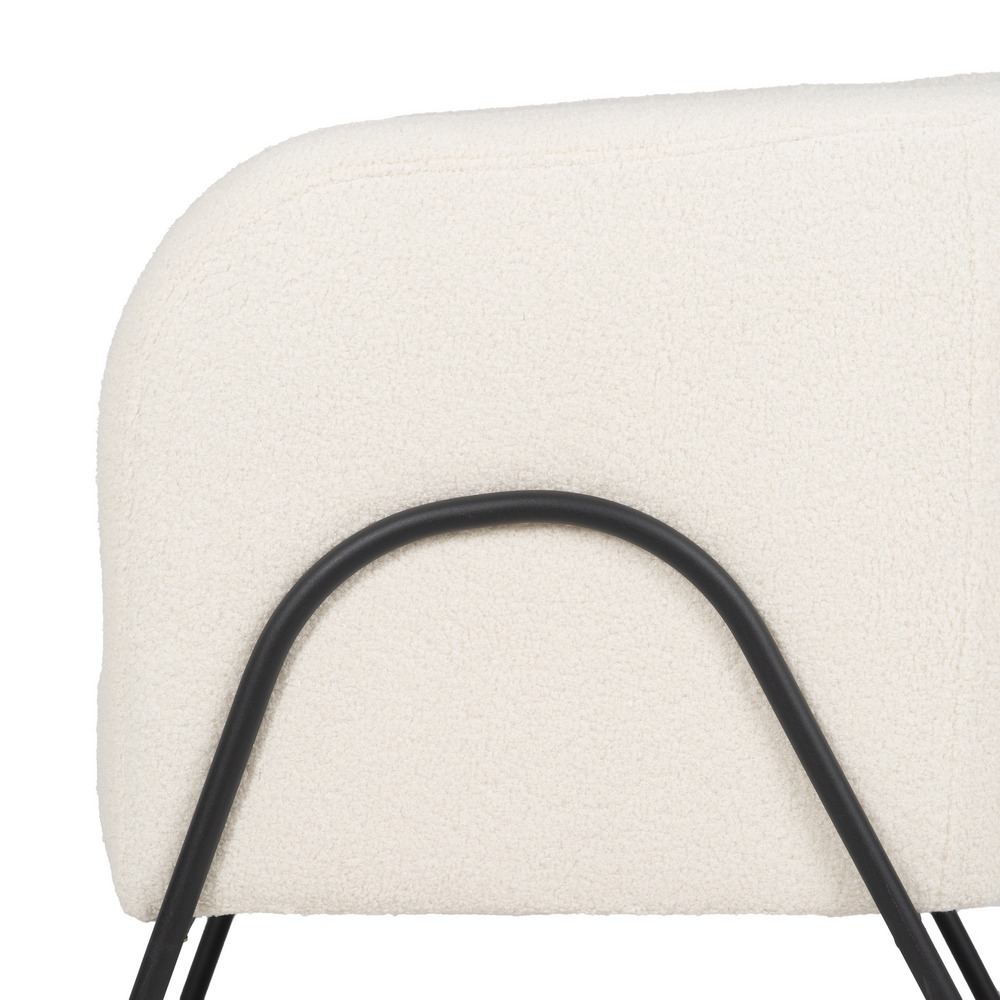 SILLÓN BLANCO TEJIDO-METAL SALÓN 68 X 66 X 74 CM - Imagen 5