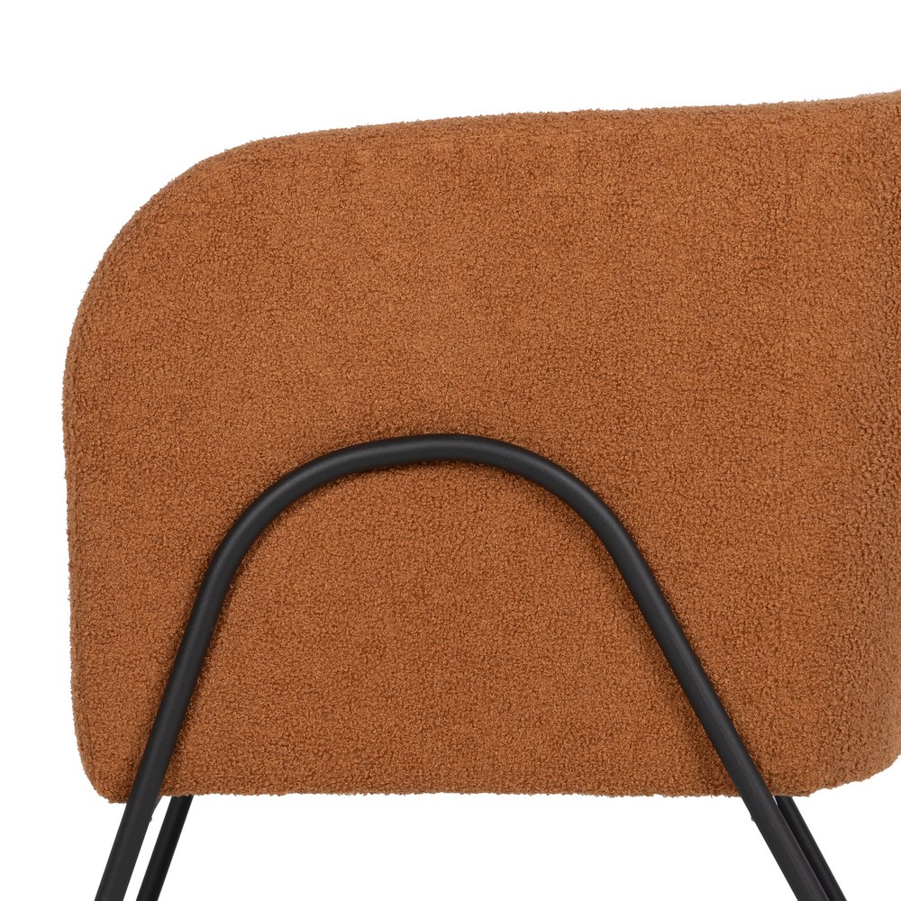 SILLÓN TERRACOTA TEJIDO-METAL SALÓN 68 X 66 X 74 CM - Imagen 5