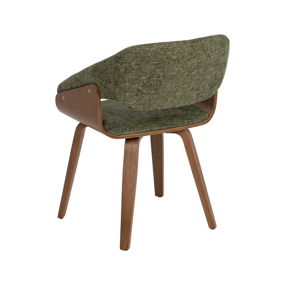 SILLA VERDE-MARRÓN TEJIDO-MADERA 51 X 55 X 75 CM - Imagen 3